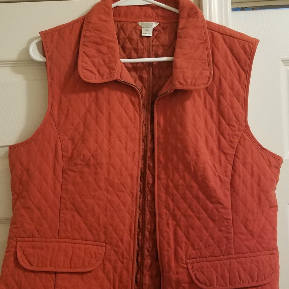 Women Autumn Orange Vest